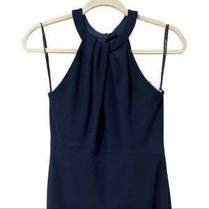 Dessy Collection Strapless Crepe Jumpsuit in Hunter, Size 14